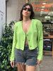 Vintage green cropped blazer