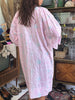 Pink floral cotton yukata robe