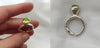 Kimilio Eos silver 925 ring with peridot stone (open back -adjustable size)
