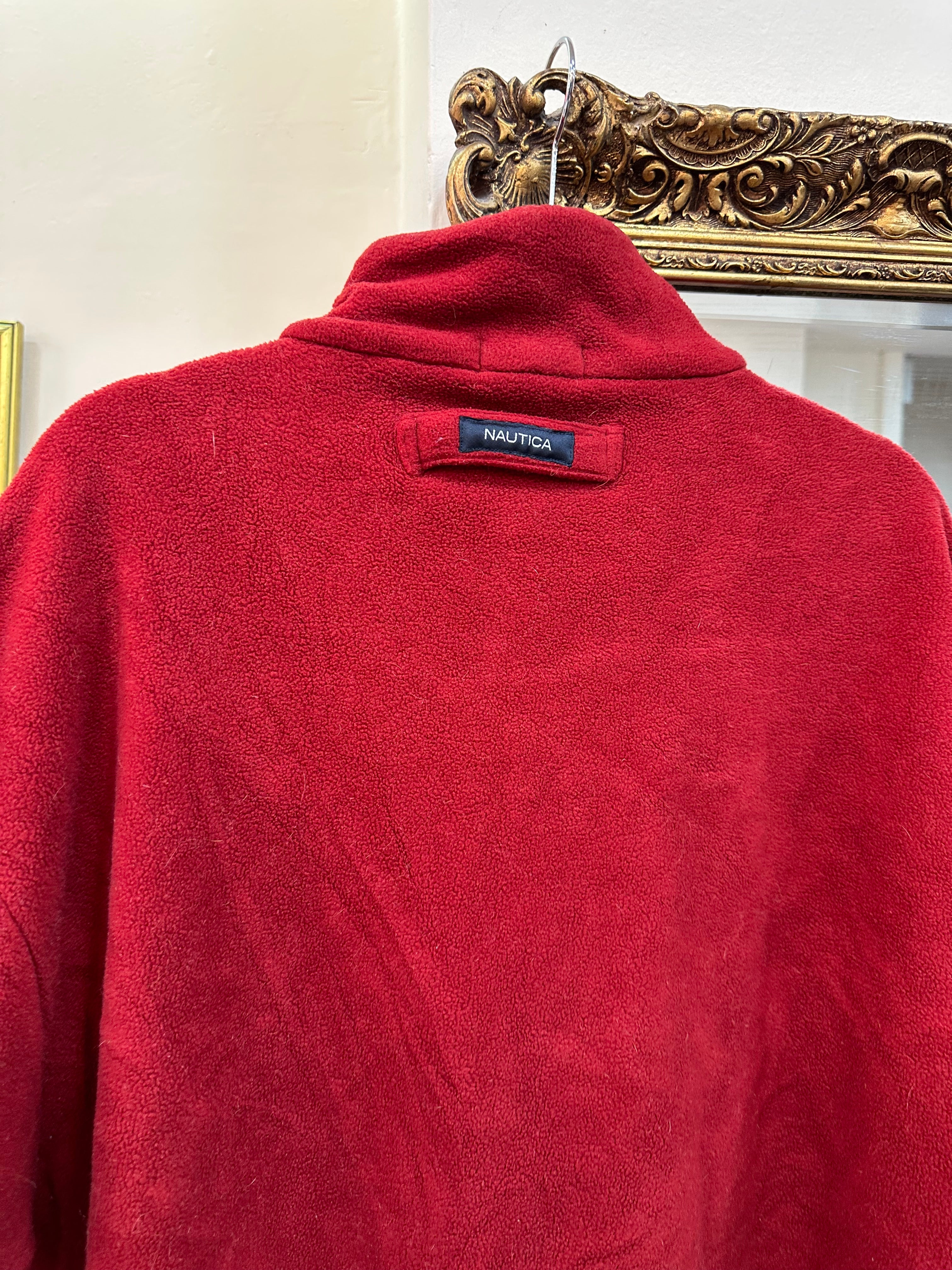 Vintage Nautica red oversized fleece