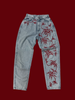 Lee high waisted hand painted jeans