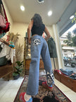 Vintage baggy hand painted jeans