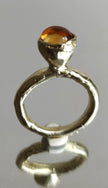 Kimilio Eos silver 925 ring with citrine store (open back)