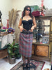 Vintage wool plaid skirt