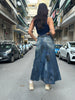 Stunning hot handmade re-worked denim skirt