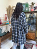 Oversized long flannel shirt