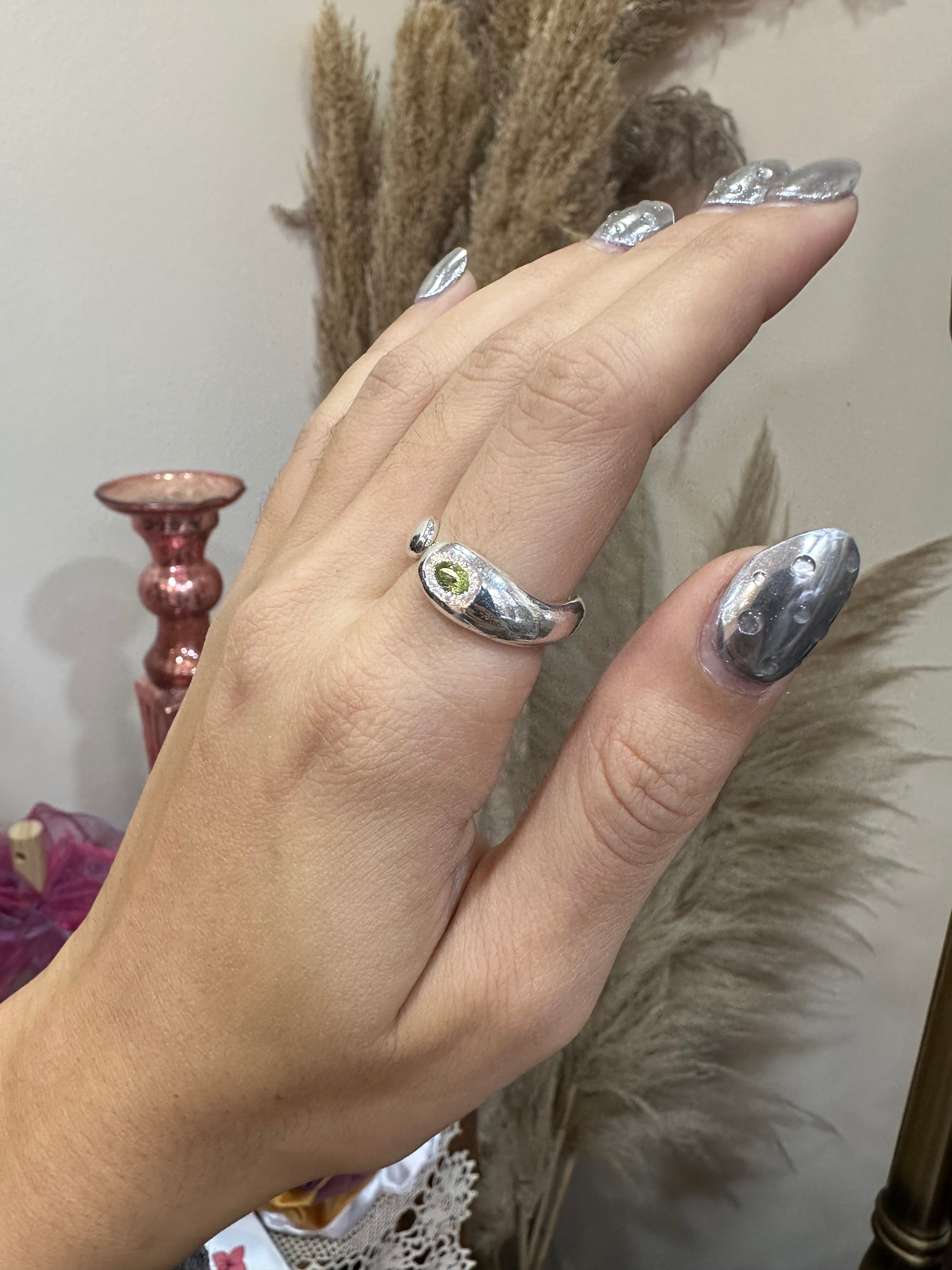 Lolite silver 925 rings with semi precious stones