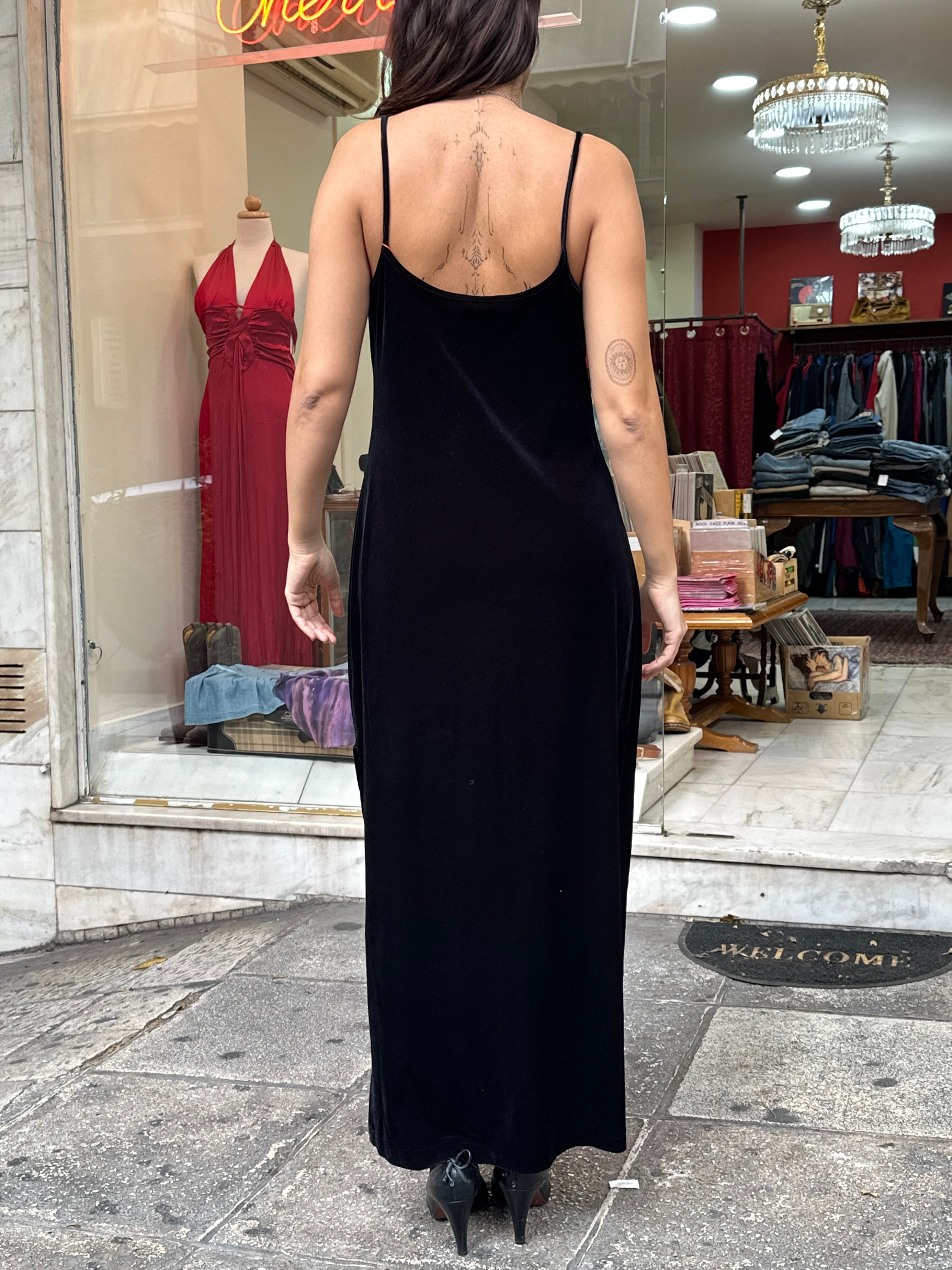 Maxi velvet dress