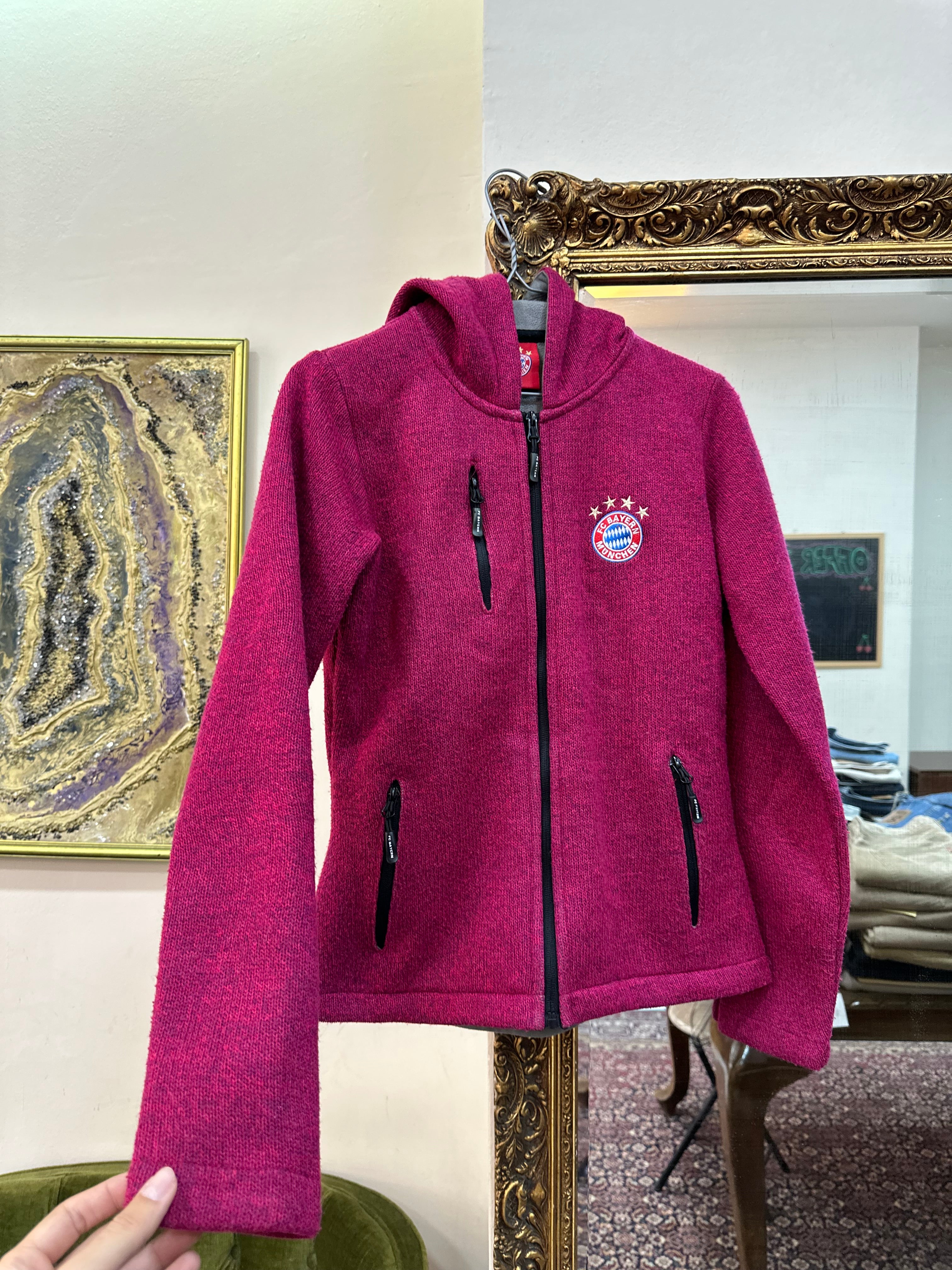 FC Bayern knit jacket with fleece lining