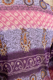 Boho Dreams Vintage Top – 90s Asymmetrical Paisley Blouse in Purple & Pink