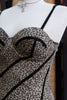 90s bodycon leopard print bustier dress