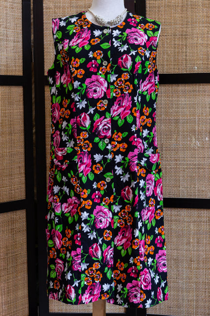 Floral 100% cotton midi dress