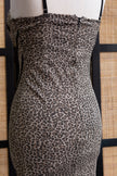 90s bodycon leopard print bustier dress