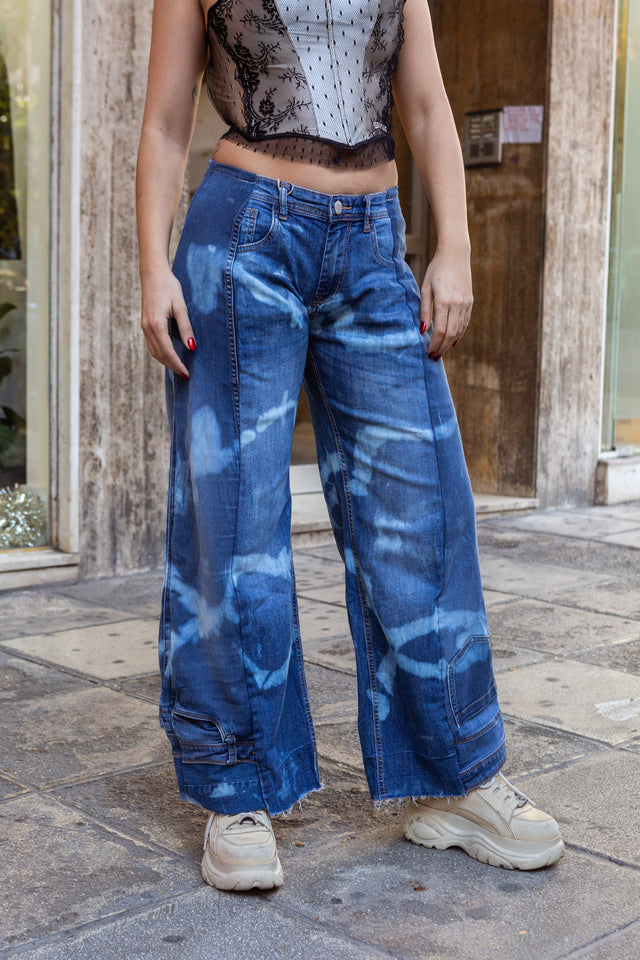 Thoughts reworked super hot baggy up-cycled jeans (EU38)