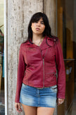 Vintage red leather jacket