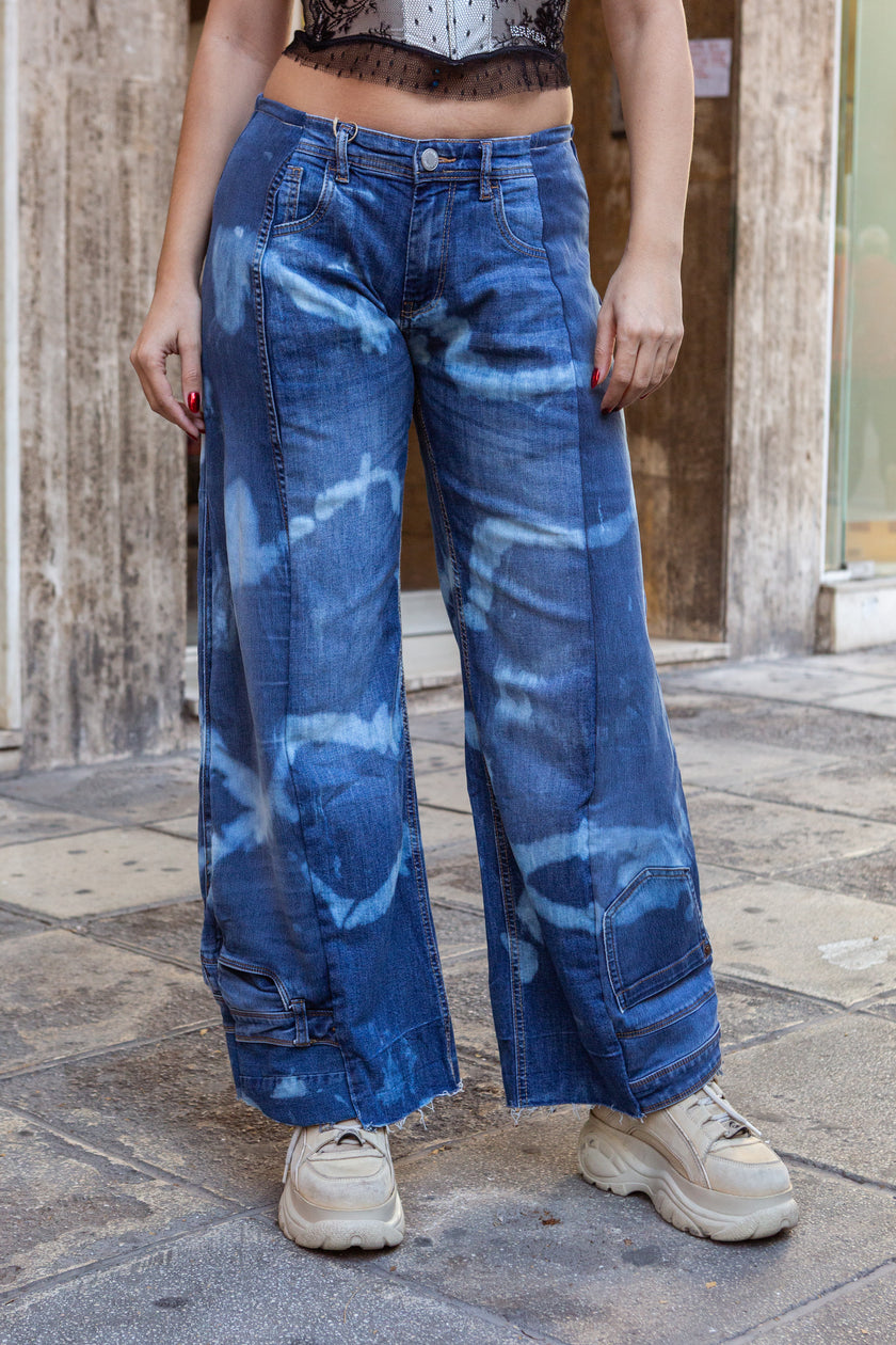 Thoughts reworked super hot baggy up-cycled jeans (EU38)