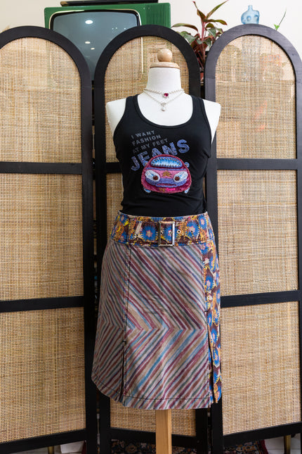 Y2K Custo Barcelona midi skirt