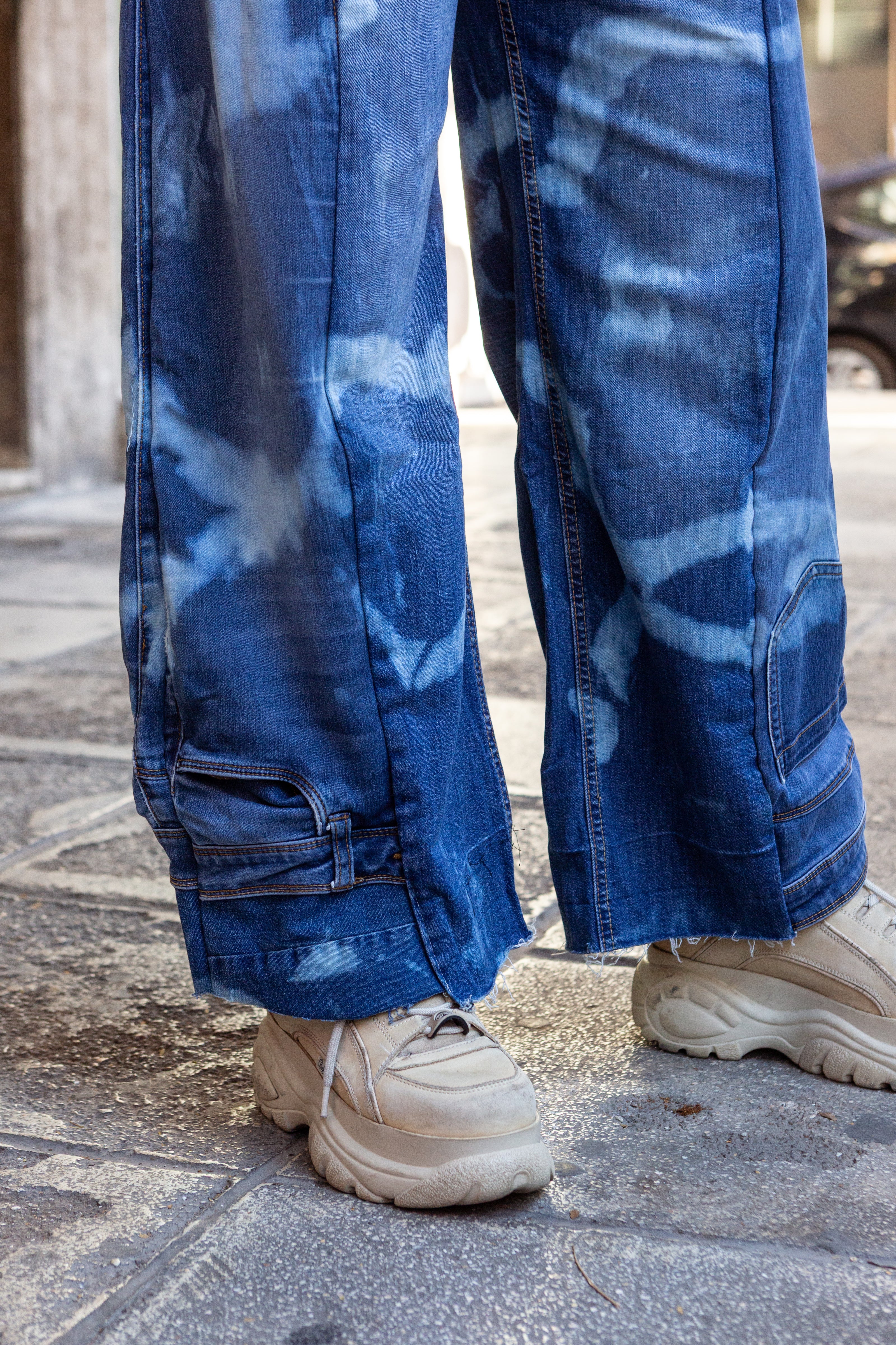 Thoughts reworked super hot baggy up-cycled jeans (EU38)