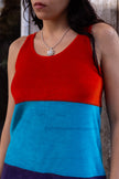 Super cute color blocking velvet dress (M/XL)