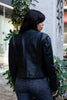 Super hot genuine leather jacket with zippered pockets