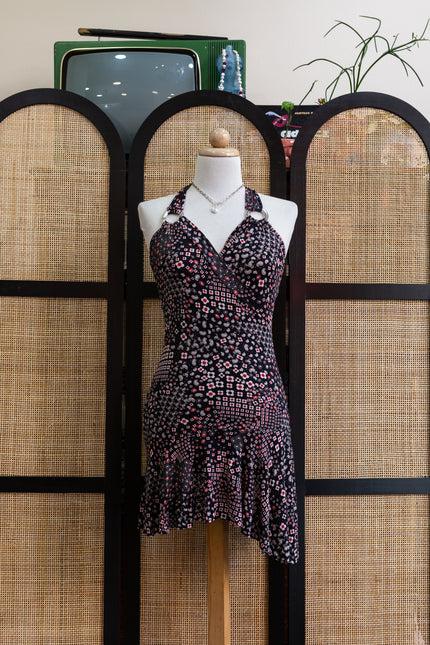 COCONUDA funky Y2K mini backless dress