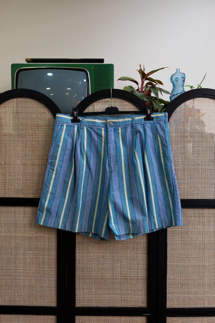Vintage striped Bermuda shorts