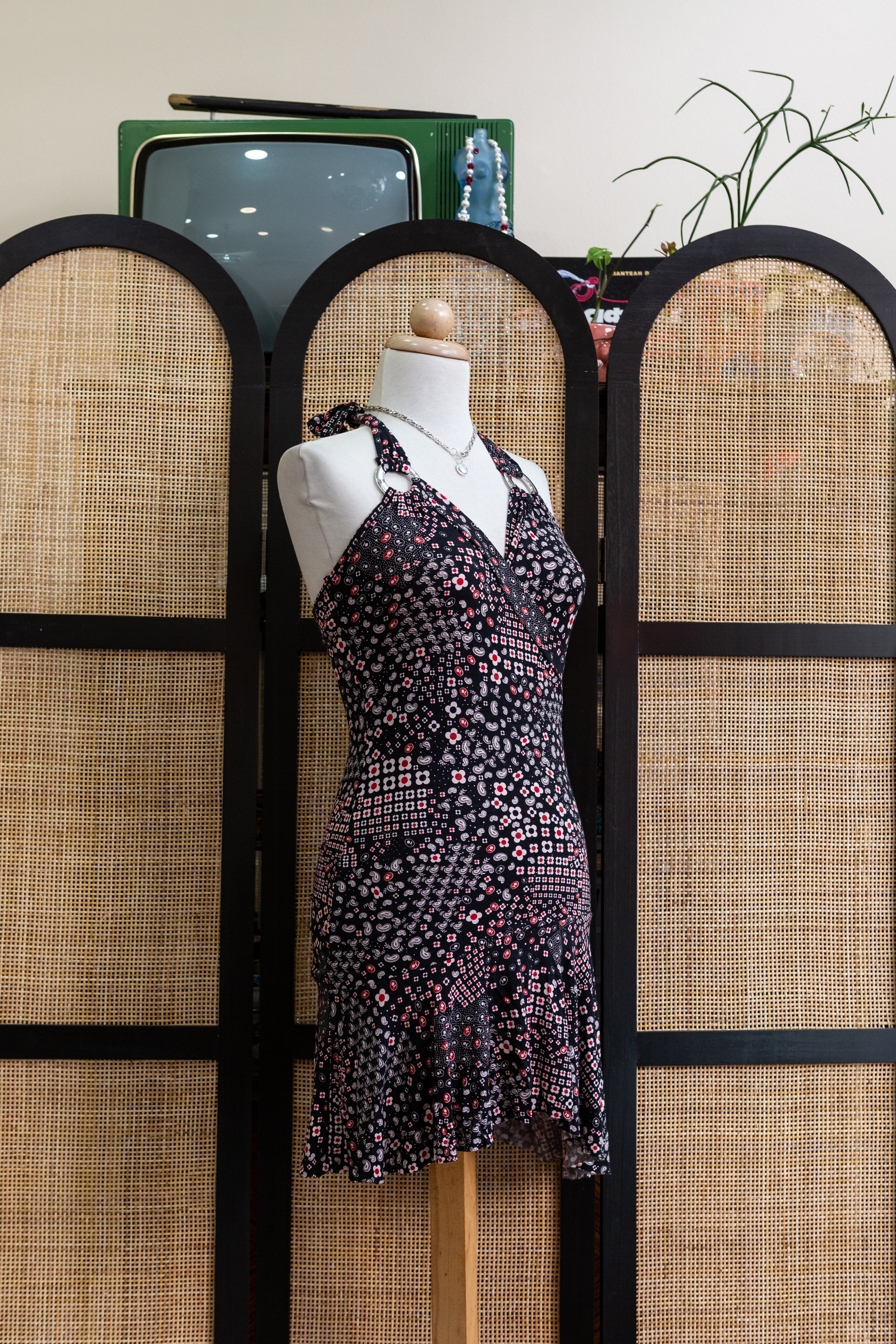 COCONUDA funky Y2K mini backless dress