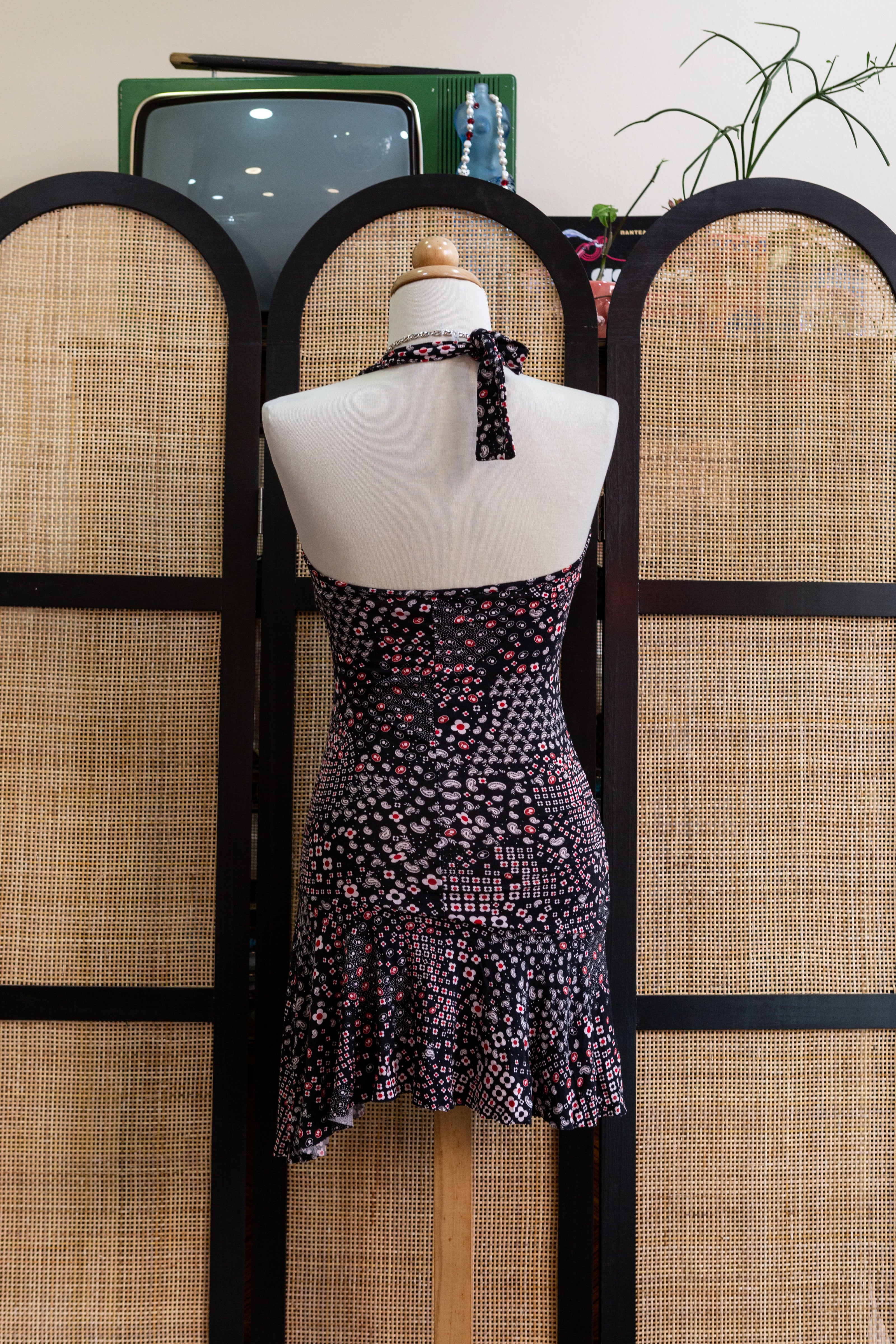 COCONUDA funky Y2K mini backless dress