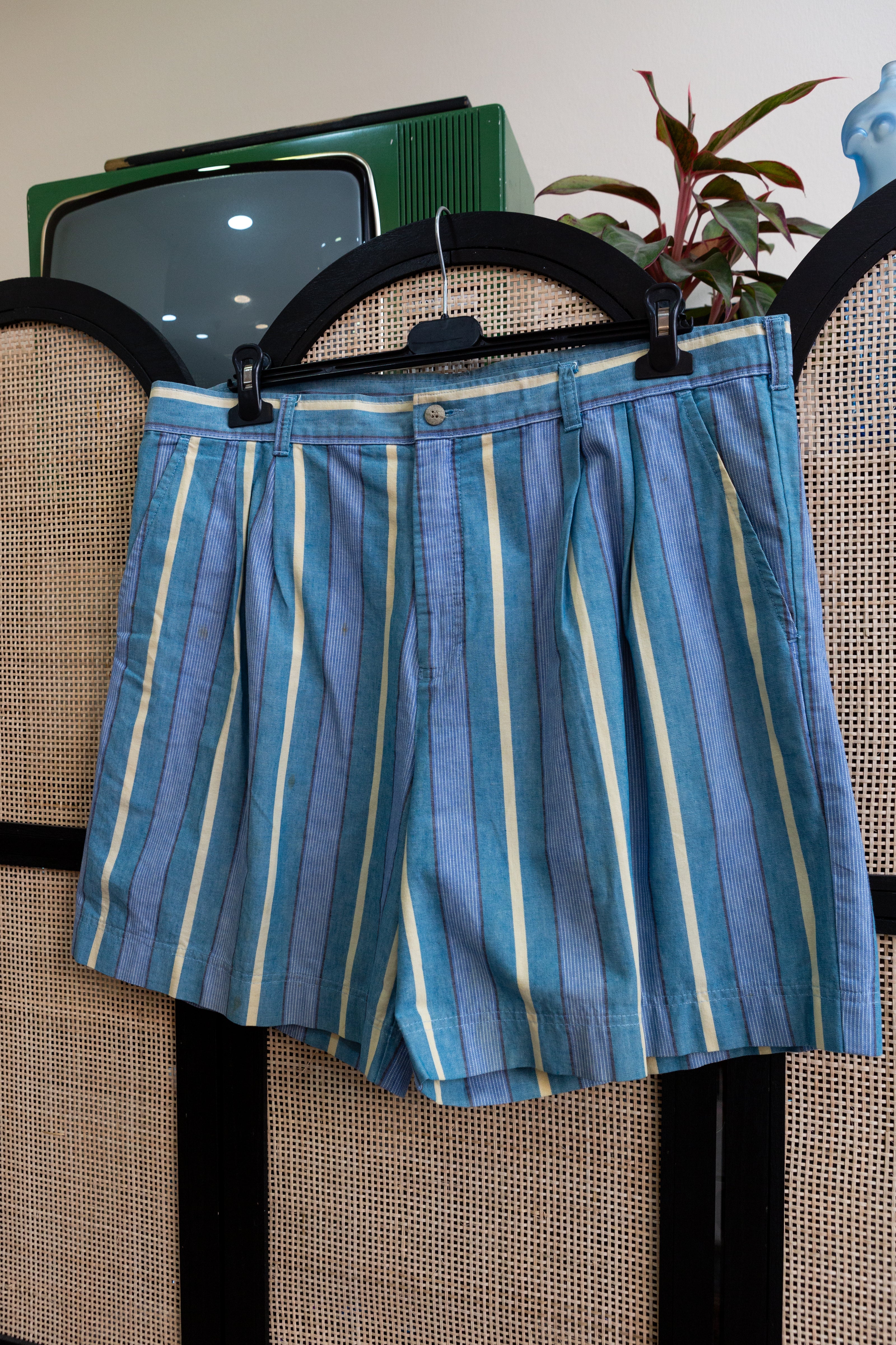 Vintage striped Bermuda shorts