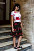Super cute floral midi skirt