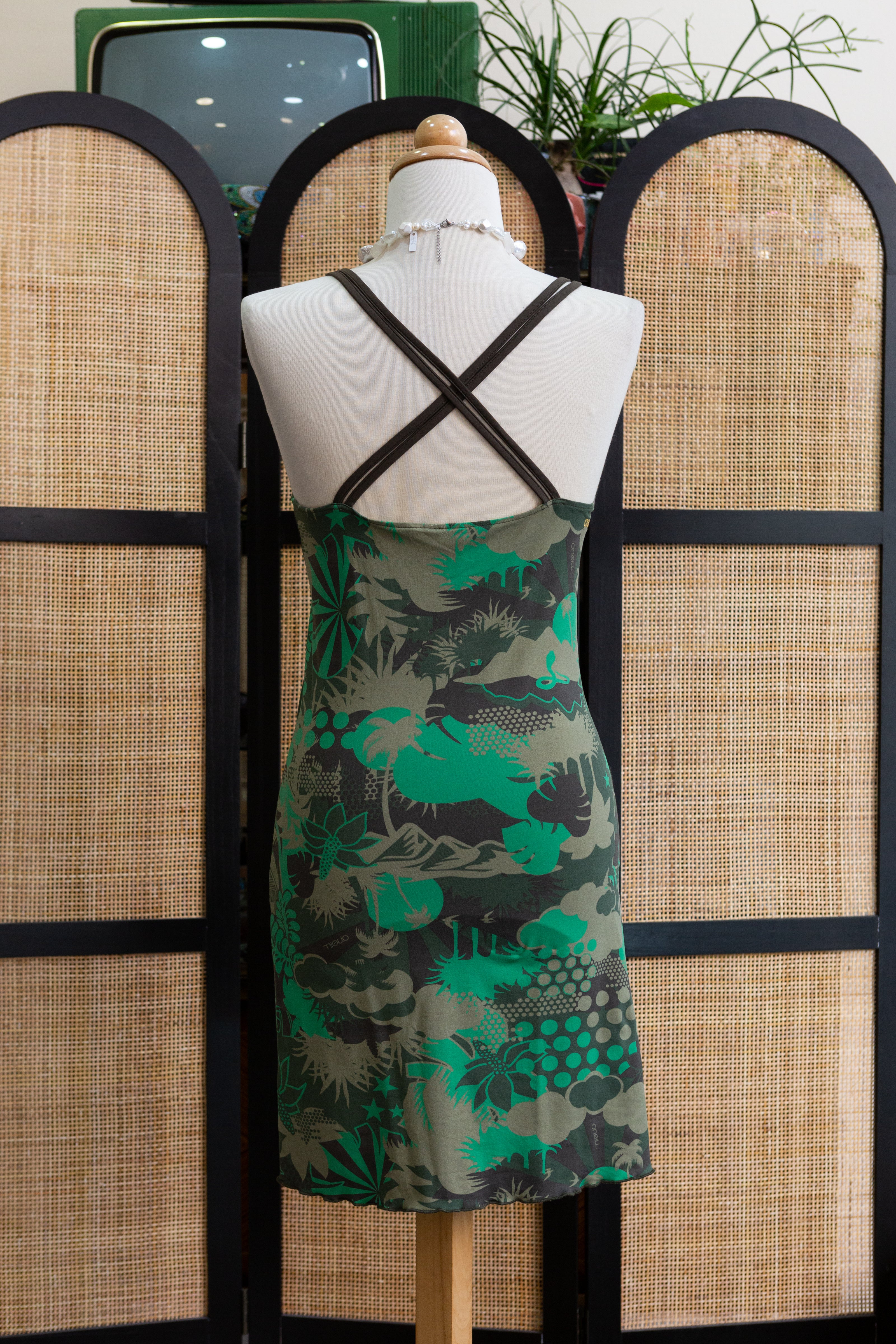 O’Neill Y2K abstract patterned dress (elastic fabric)