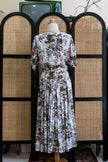 Vintage floral button up dress