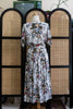 Vintage floral button up dress