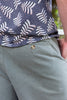 Khaki pleated chino pants