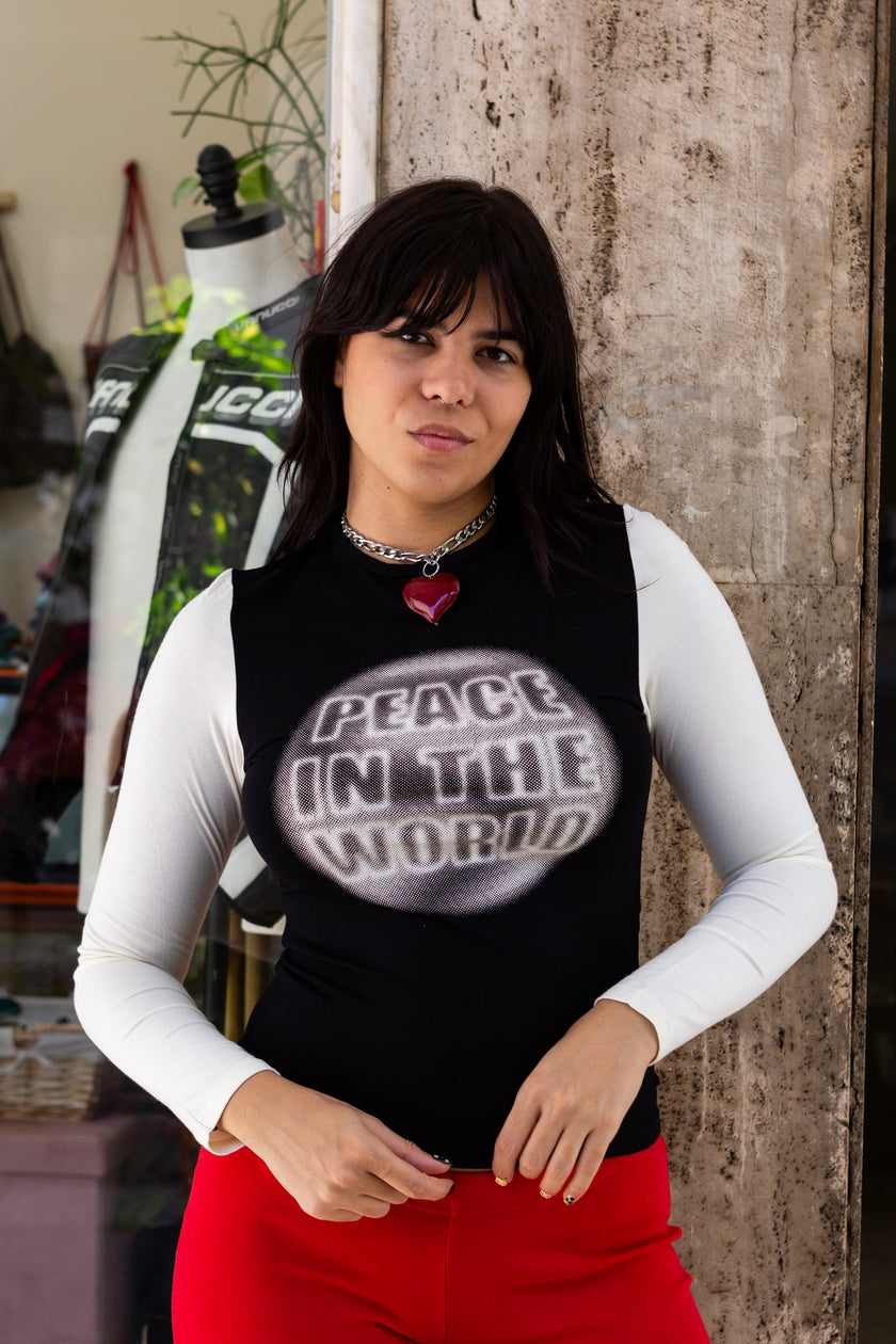 Peace in the world vintage top