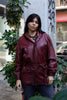 Vintage burgundy leather jacket (L)