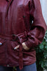 Vintage burgundy leather jacket (L)