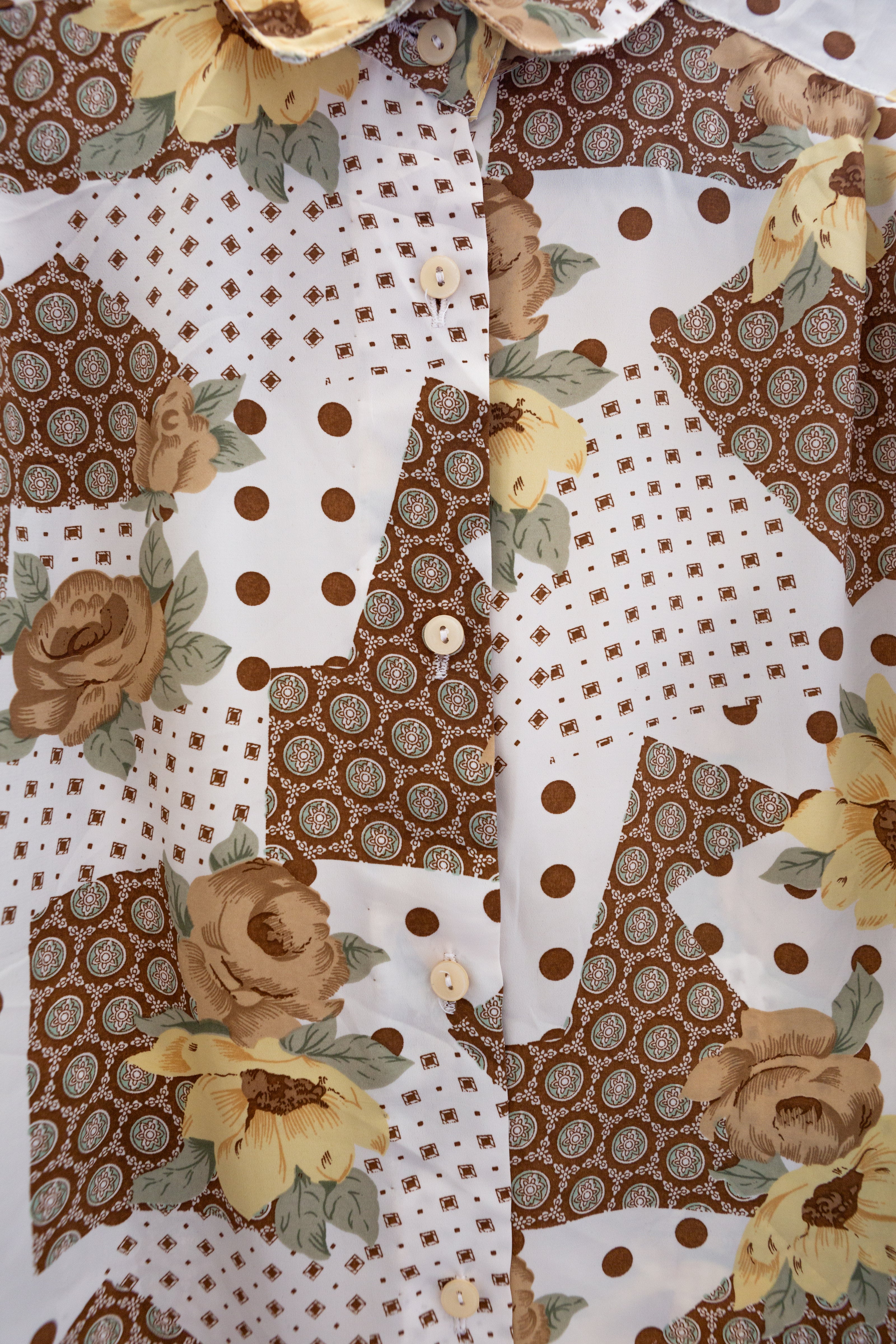 Vintage oversized abstract patterned shirt