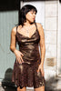 Super hot Y2K backless golden brown dress