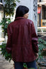 Vintage burgundy leather jacket (L)