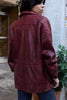 Vintage burgundy leather jacket (L)