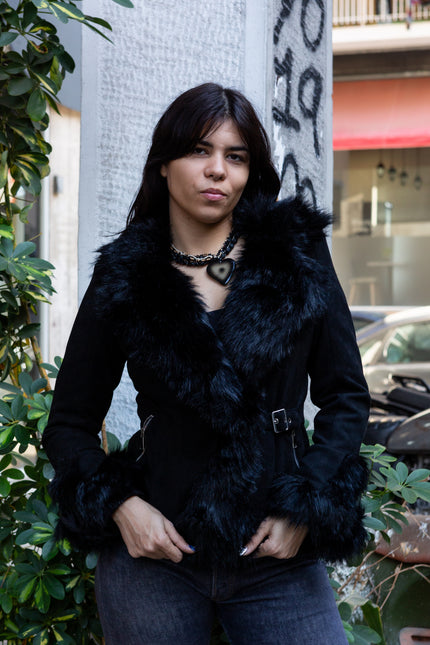 Super hot faux aghan style coat (S)