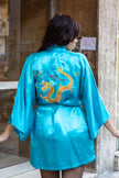 Stunning 100% silk chinese dragon robe with hand embroidery