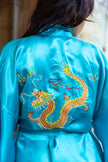 Stunning 100% silk chinese dragon robe with hand embroidery