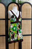 Super cute Y2K dress with retro 70s inspired print