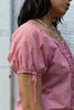 Vintage 90s Gingham Ruffle cottage core Blouse