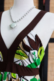 Super cute Y2K dress with retro 70s inspired print