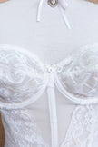 Vintage beautiful semi see-through corset top