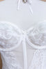 Vintage beautiful semi see-through corset top