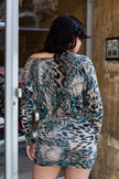 Super hot animal print Italian dress(M)